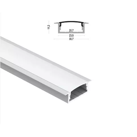 Profil Aluminium Persegi Panjang LED untuk Lampu Strip